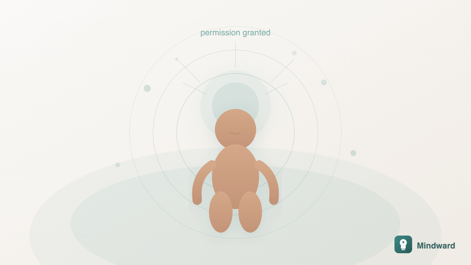 Person at ease in an open, welcoming space—rest depicted as accessible and unconditional