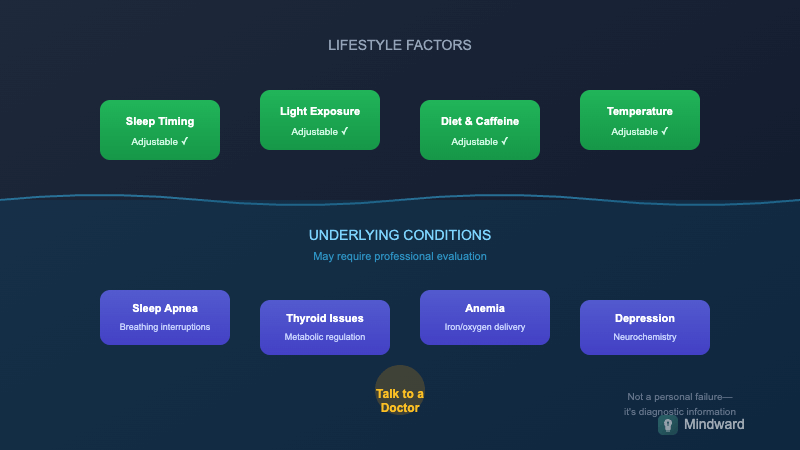 Illustration showing when fatigue signals something deeper requiring professional support