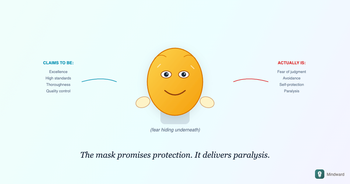 Perfectionism Isn't High Standards. It's Fear Wearing a Mask.